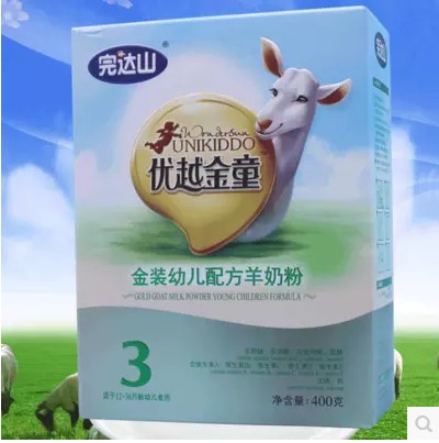 完達山羊奶優(yōu)越金童金裝嬰兒配方羊奶粉三段400g盒裝嬰幼兒奶粉